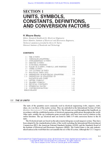 Standard Handbook for Electrical Engineers