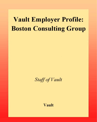 VEP: Boston Consulting Group 2003 (Vault Employer Profile)