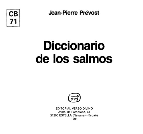 Diccionario de los Salmos