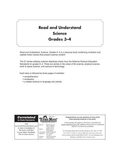 Read and Understand Science, Grades 3-4