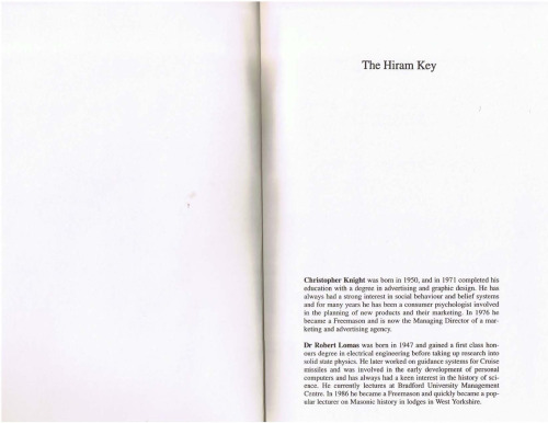 The Hiram Key: Pharaohs, Freemasonry, and the Discovery of the Secret Scrolls of Jesus