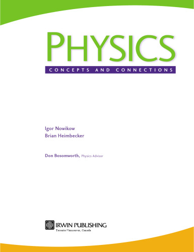 Physics : Concepts and Connections