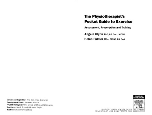 The Physiotherapist's Pocket Guide to Exercise: Assessment, Prescription and Training (Physiotherapy Pocketbooks)