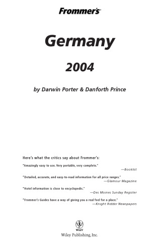 Frommer's Germany 2004