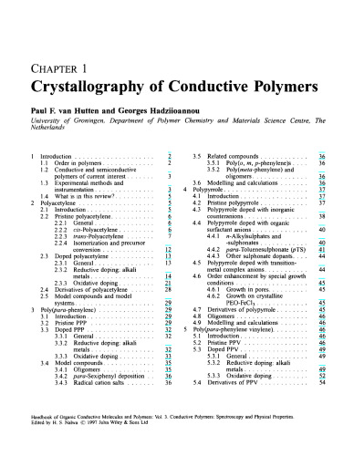 Handbook of Organic Conductive Molecules and Polymers, Volume 3: Conductive Polymers: Spectroscopy and Physical Properties