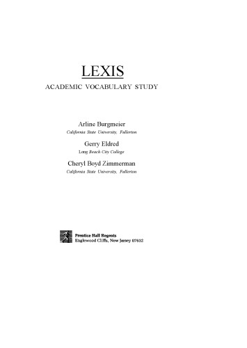 Lexis: Academic Vocabulary Study for ESL Students