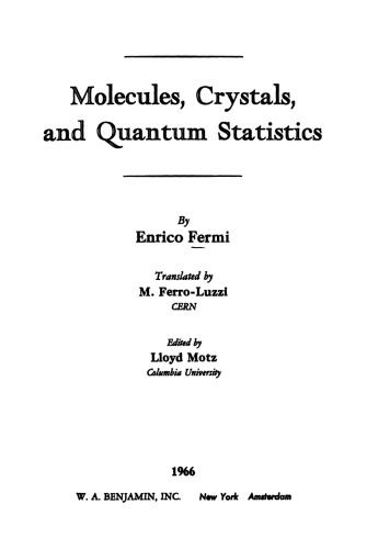 Molecules, crystals, and quantum statistics