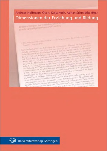 Dimensionen der Erziehung und Bildung
