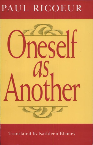 Oneself as Another