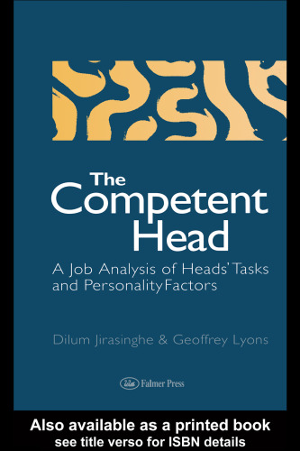 Competent Head: A Job Analysis Of Headteachers' Tasks And Personality Factors