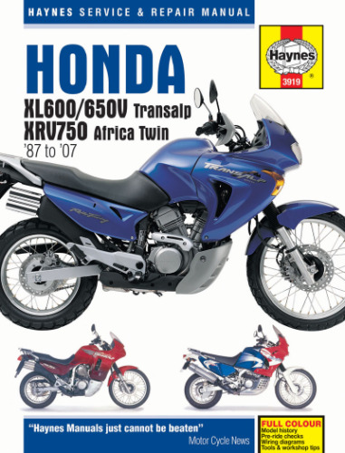 Honda XL600 650V Transalp, XRV750 Africa Twin '87 to '02 Service & Repair Manual (Haynes Manuals)