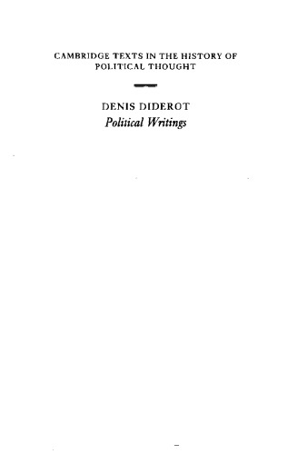 Diderot: Political Writings