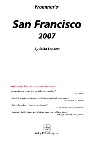 Frommer's San Francisco 2007 (Frommer's Complete)