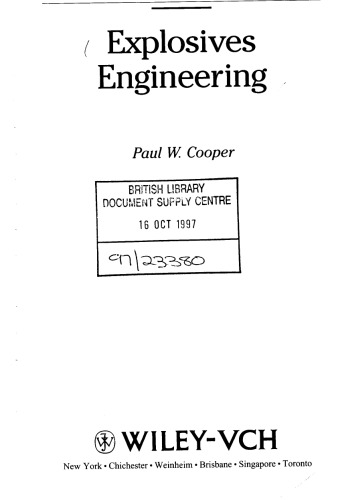 Explosives Engineering