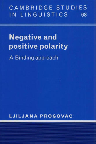 Negative and Positive Polarity: A Binding Approach