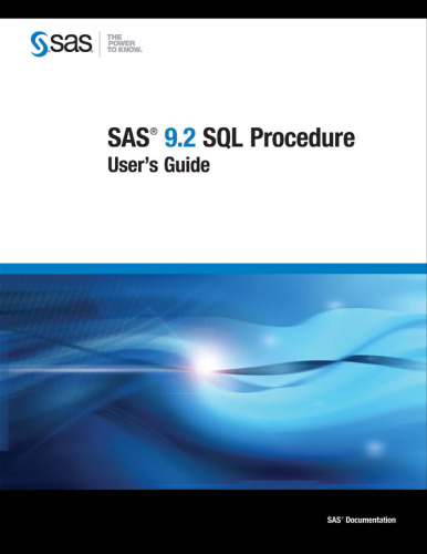SAS 9.2 SQL Procedure User's Guide