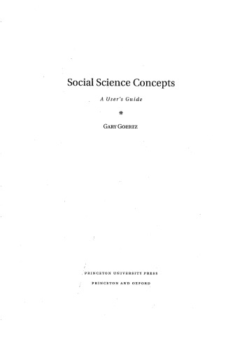 Social Science Concepts, a User's Guide
