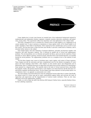 Schaum's Outline of Linear Algebra