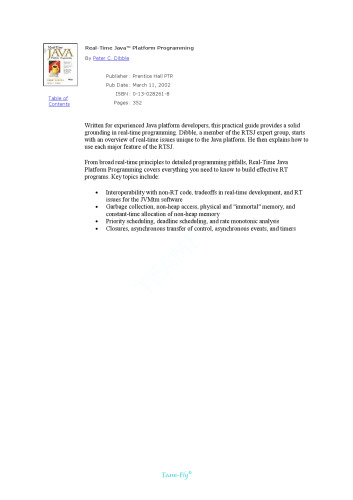 Real-Time Java Platform Programming