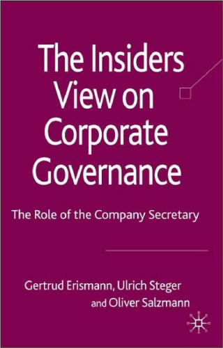 The Insider's View on Corporate Governance: The Role of the Company Secretary
