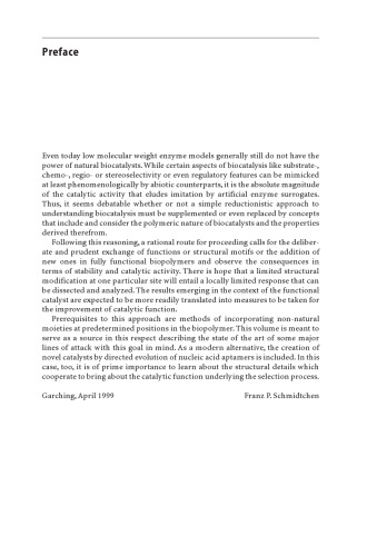 Implementation and Redesign of Catalytic Function in Biopolymers (Topics in Current Chemistry)