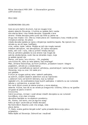 U slovenackim gorama