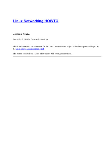 Linux Networking-Howto