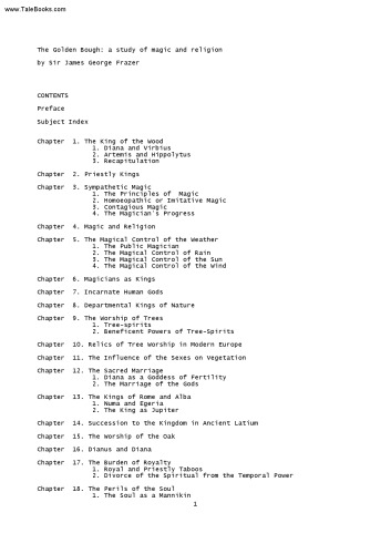 The Golden Bough: A Study of Magic and Religion