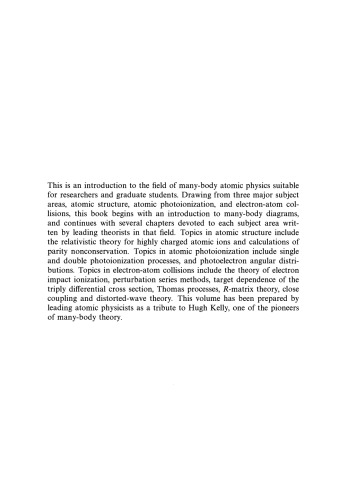 Many-Body Atomic Physics