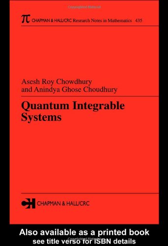 Quantum Integrable Systems (Research Notes in Mathematics Series) ( CRC Press )