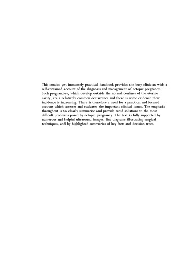 Ectopic Pregnancy: Diagnosis and Management