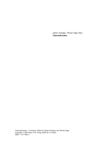 Chemoinformatics: a textbook