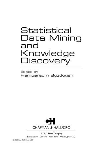 Statistical Data Mining & Knowledge Discovery