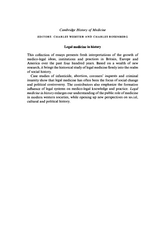 Legal Medicine in History