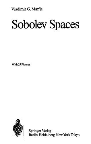 Sobolev Spaces (Springer Series in Soviet Mathematics)