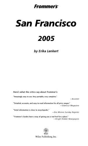 Frommer's San Francisco 2005 (Frommer's Complete)