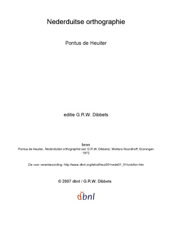 Nederduitse orthographie