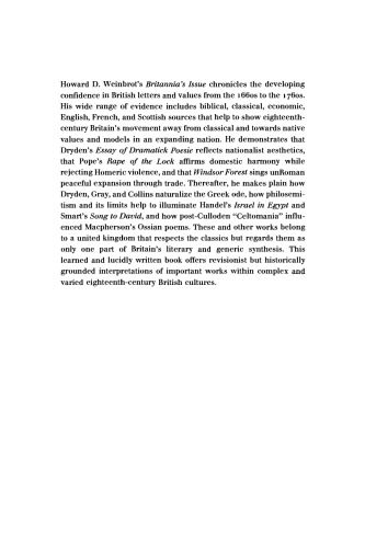 Britannia's Issue: The Rise of British Literature from Dryden to Ossian