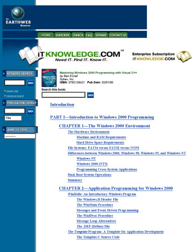 Mastering Windows 2000 Programming with Visual C++ with Cdrom