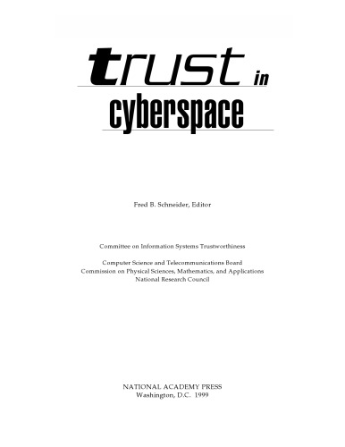 Trust in Cyberspace