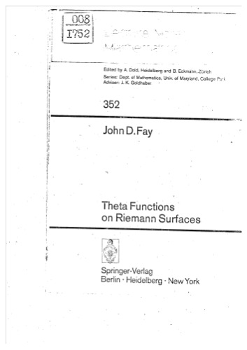 Theta functions on Riemann surfaces