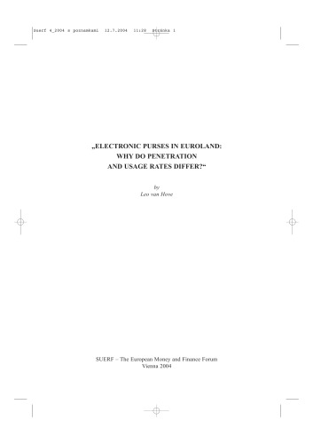 Electronic purses in Euroland: Why do penetration and usage rates differ?