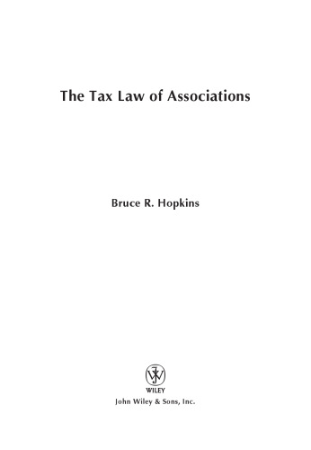 The Tax Law of Associations