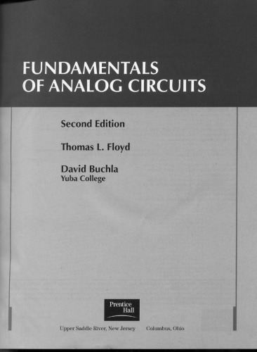 Fundamentals of Analog Circuits