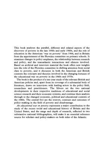 An Educational War on Poverty: American and British Policy-making 1960-1980