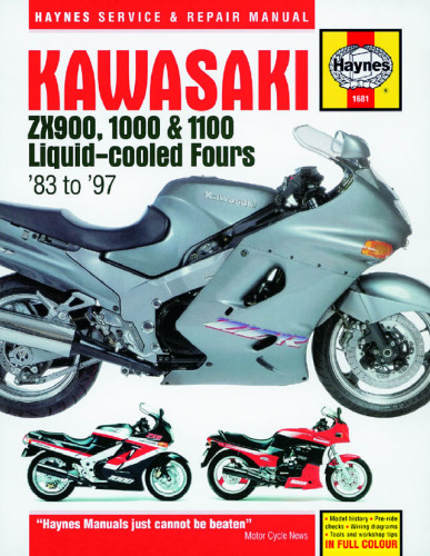 Haynes Kawasaki Zx900, 1000 & 1100 Liquid-Cooled Fours 1983-97 (Haynes Motorcycle Repair Manuals)