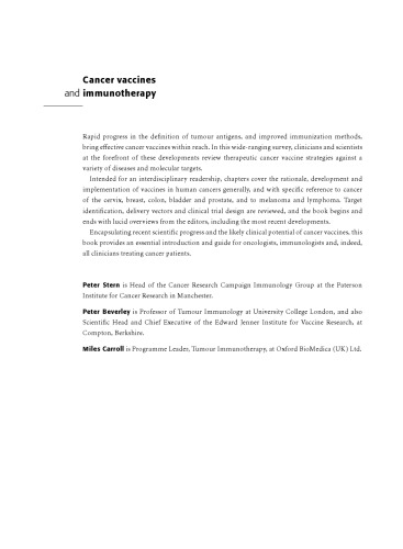 Cancer Vaccines and Immunotherapy (Cambridge Cancer Series)