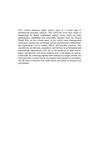 Protectionism and World Welfare