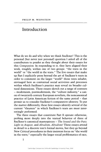 The Cambridge Companion to William Faulkner (Cambridge Companions to Literature)