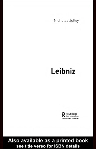 Leibniz (Routledge Philosophers)